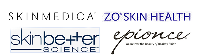 Skincare logos, Epionce, skinbetter Science, SkinMedica, Zoe