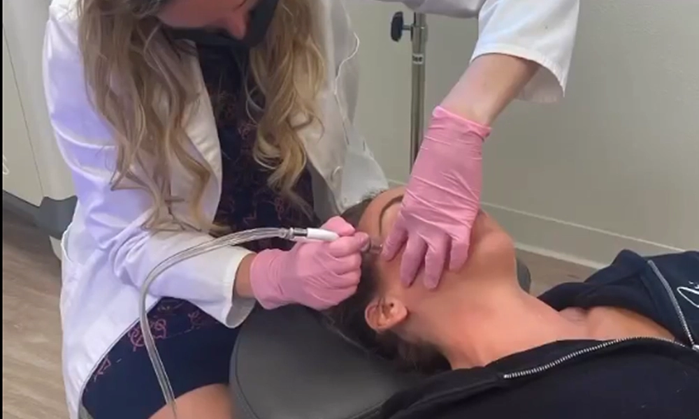 Shanti ARNP at NW Medical Arts doing a Diamond Glow Express Facial in Tacoma office