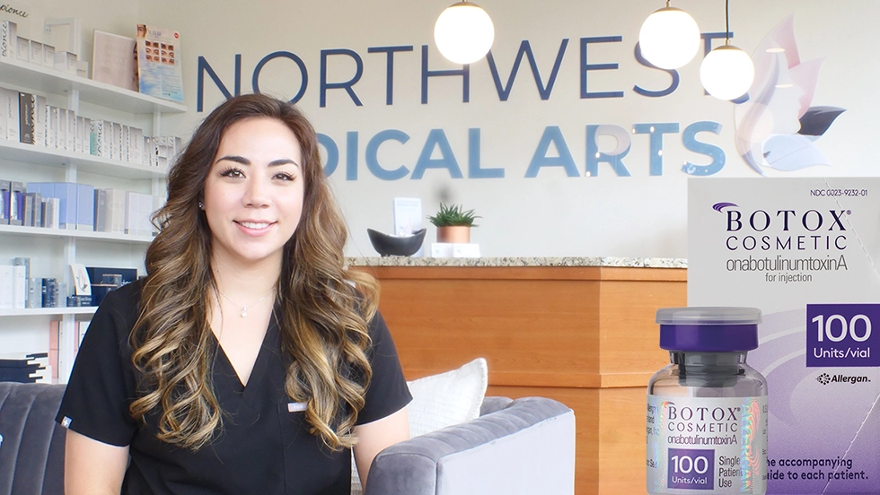 Heather ARNP performing Botox injections at Northwest Medical Arts